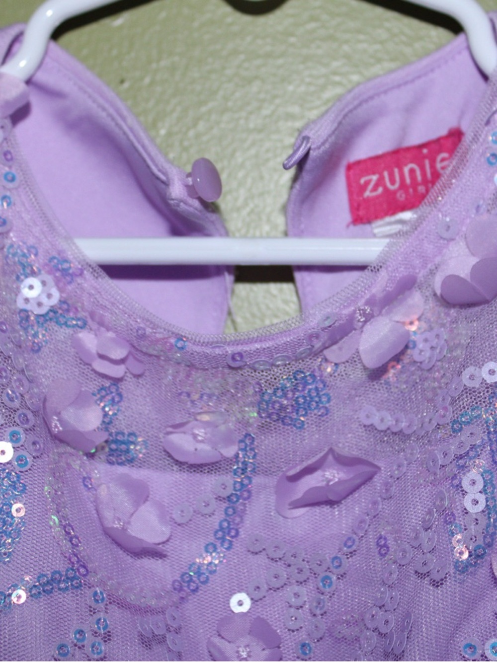 Zunie Lavender Sequin Floral Dress